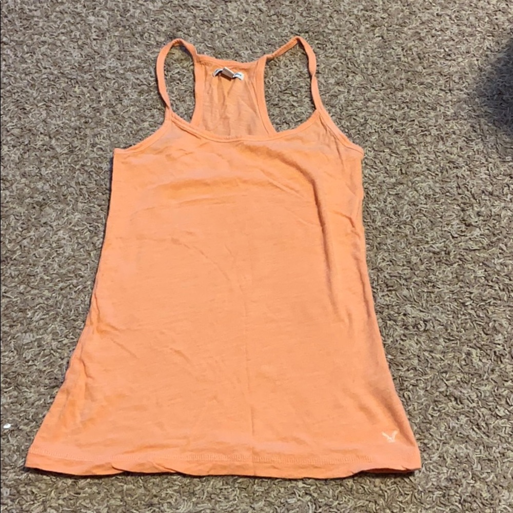 Orange fitted tank top